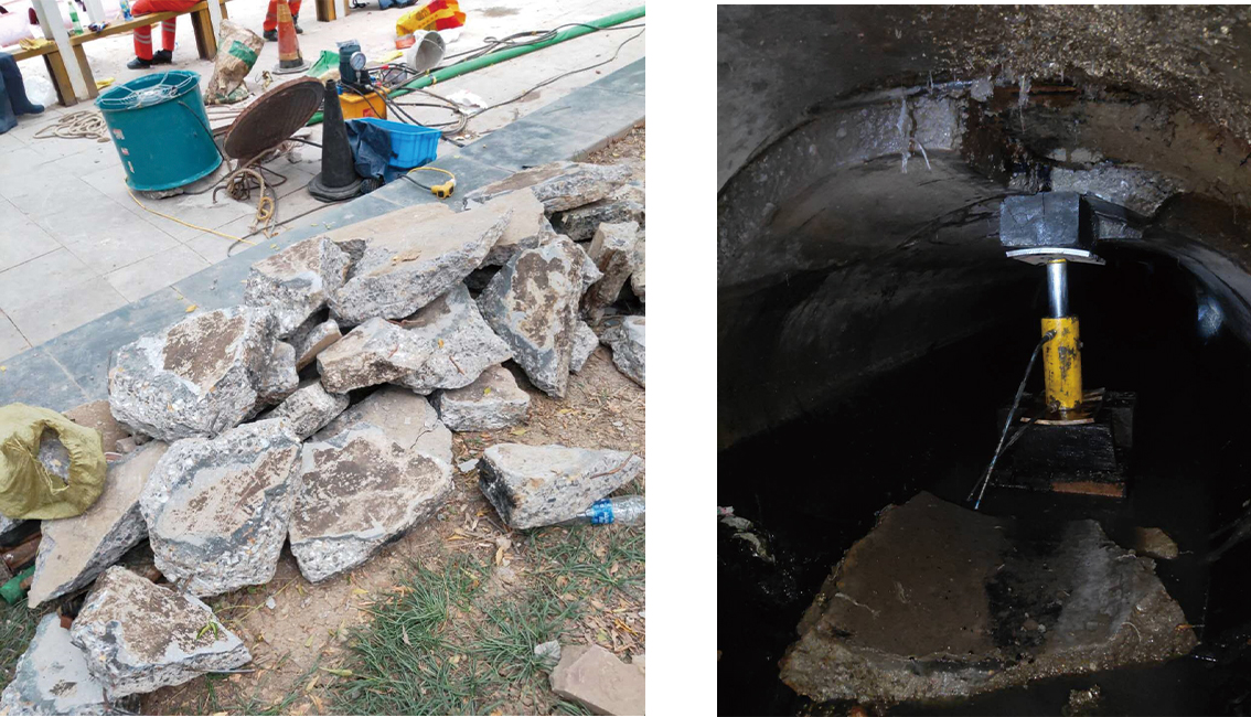 横栏镇管道预处理